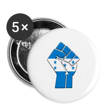 Drapeau du Honduras Honduran Country Pride Natif - Lot de 5 grands badges (56 mm) - blanc - Devant