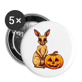 Kangourou Citrouille Lazy Halloween Costume de fête pour - Lot de 5 grands badges (56 mm) - blanc - Devant