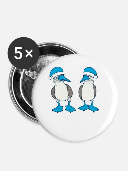 Galapagos Christmas - Buttons groß 56 mm (5er Pack) - Weiß