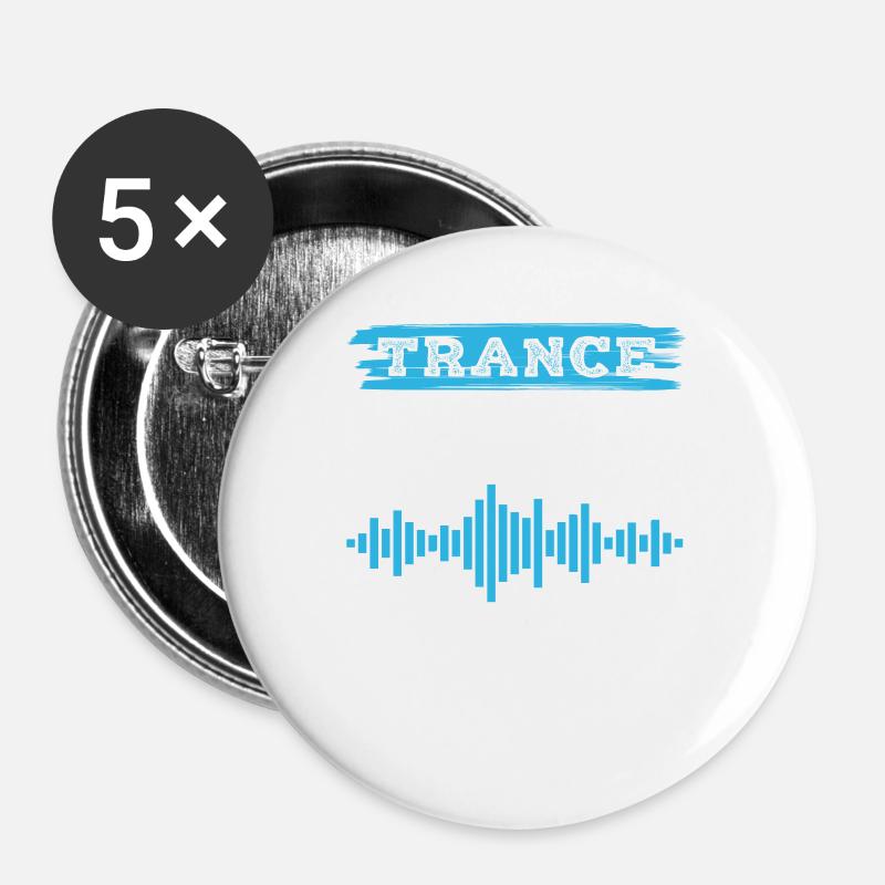 Trance addicted - Buttons large 2.2''/56 mm (5-pack) - white