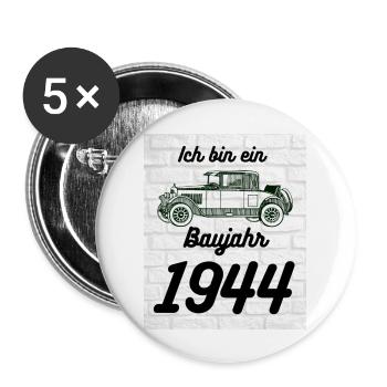 Oldtimer 1944 - Buttons groß 56 mm (5er Pack) - Weiß - Vorne