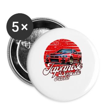 Jdm / Tuning / Turbolader / Felgen / Chiptuning - Buttons groß 56 mm (5er Pack) - Weiß - Vorne