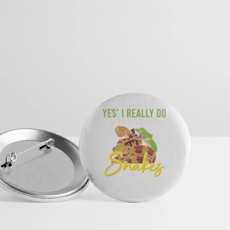 Funny Python Snake / Boa Constrictor Buttons large 2.2''/56 mm (5-pack)