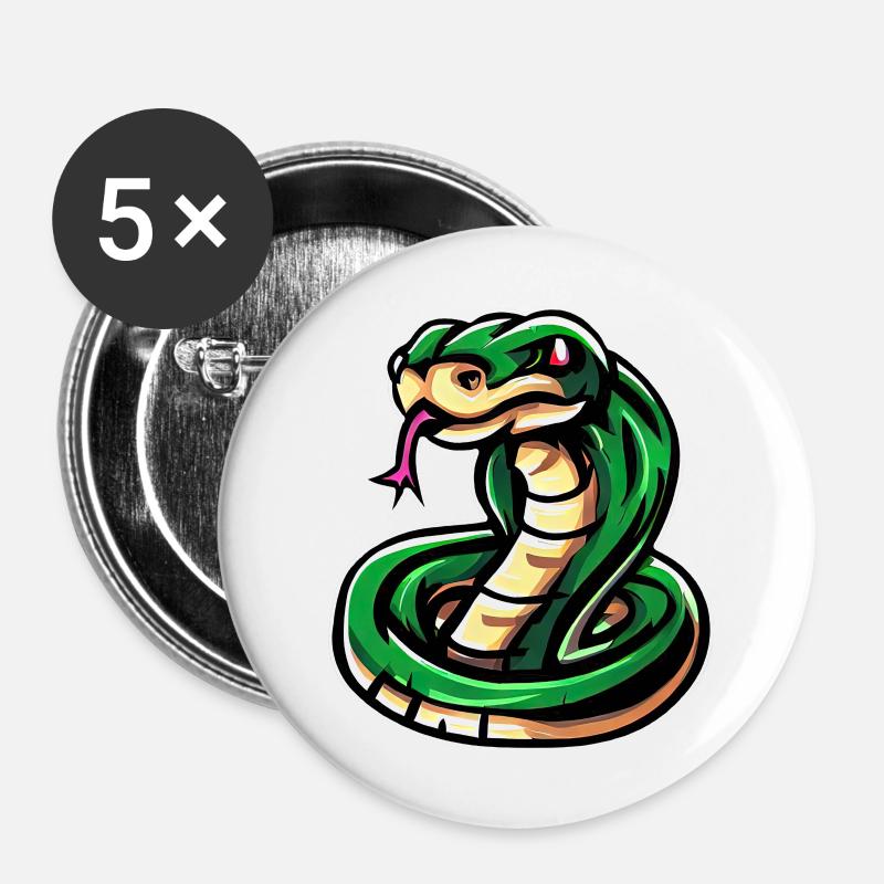 Snake4 - Buttons large 2.2''/56 mm (5-pack) - white