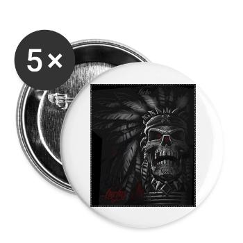 Luctus Amérindien - Lot de 5 grands badges (56 mm) - blanc - Devant