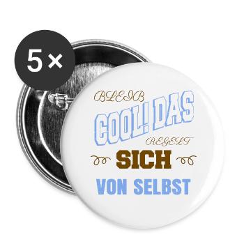 geburtstagsgeschenk spaß lustig statement - Buttons groß 56 mm (5er Pack) - Weiß - Vorne