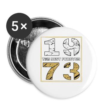 THE BEST FOREVER 1973 - Buttons groß 56 mm (5er Pack) - Weiß - Vorne
