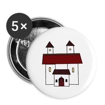 Middle Ages Church God Religion Pope Rome Jesus - Buttons large 2.2''/56 mm (5-pack) - white - Front