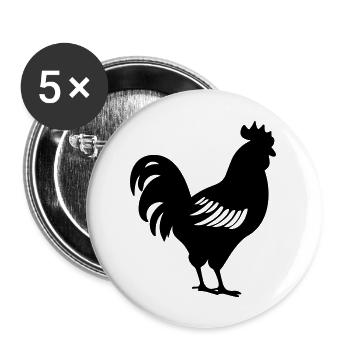 Hen - Buttons large 2.2''/56 mm (5-pack) - white - Front