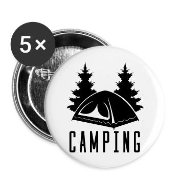 camping - Buttons groß 56 mm (5er Pack) - Weiß - Vorne