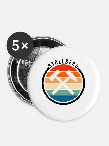 Stollberg Symbol Design - Buttons groß 56 mm (5er Pack) - Weiß