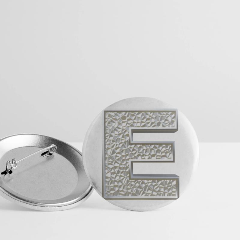 E, lettre, lettre E, initiale, initiale E, monogramme, Lot de 5 grands badges (56 mm)