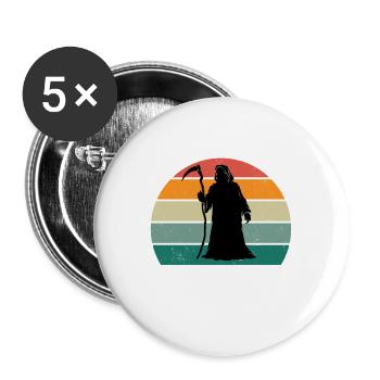 So Viele Idioten Und Nur Eine Sense - Buttons groß 56 mm (5er Pack) - Weiß - Vorne