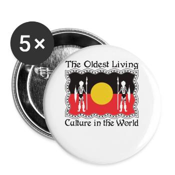 The Oldest Living Culture in the World - Buttons groß 56 mm (5er Pack) - Weiß - Vorne