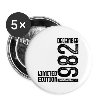Geburtstagsgeschenk Dezember 1982. Dezember 1982. - Buttons groß 56 mm (5er Pack) - Weiß - Vorne