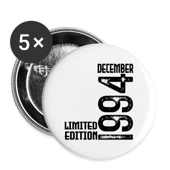 Birthday Gift December 1994. December 1994. - Buttons large 2.2''/56 mm (5-pack) - white - Front