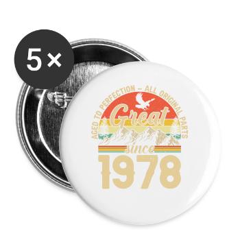 1978 - Un millésime - Lot de 5 grands badges (56 mm) - blanc - Devant