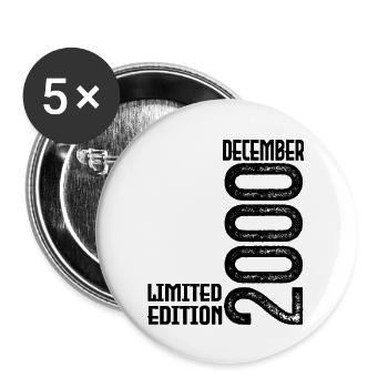 Birthday Gift December 2000. December 2000. - Buttons large 2.2''/56 mm (5-pack) - white - Front