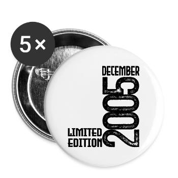 Cadeau Anniversaire Décembre 2005. Decembre 2005. - Lot de 5 grands badges (56 mm) - blanc - Devant