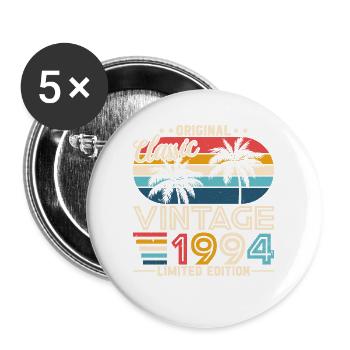 Iconique 1994 - Cadeau intemporel ! - Lot de 5 grands badges (56 mm) - blanc - Devant