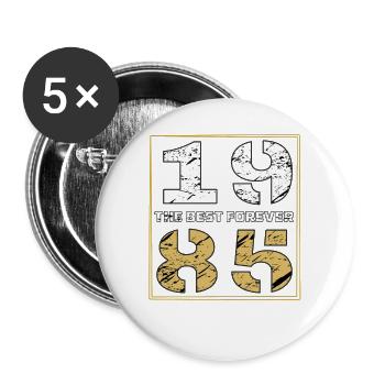 THE BEST FOREVER 1985 - Buttons large 2.2''/56 mm (5-pack) - white - Front