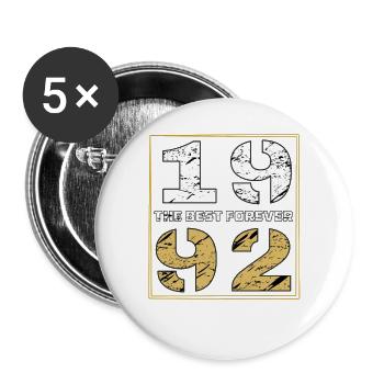 LE MEILLEUR POUR TOUJOURS 1992 - Lot de 5 grands badges (56 mm) - blanc - Devant