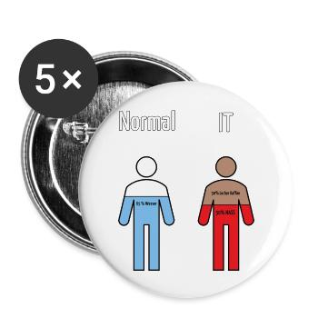 Informatik Humor - Buttons groß 56 mm (5er Pack) - Weiß - Vorne