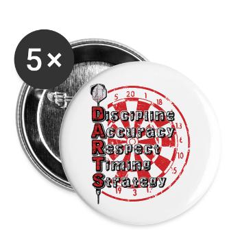 Darts Skills - Buttons large 2.2''/56 mm (5-pack) - white - Front
