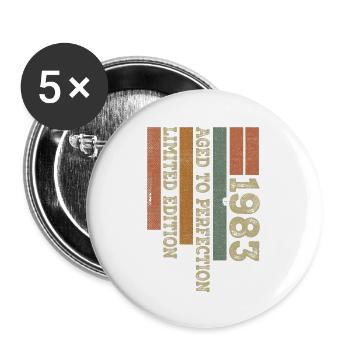 1993 Vintage Retro Birthday Gift Born in 1993 - Buttons large 2.2''/56 mm (5-pack) - white - Front