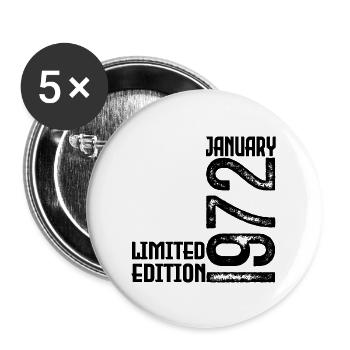 January 1972 Anniversary Gift. January 1972. - Buttons large 2.2''/56 mm (5-pack) - white - Front