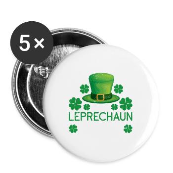 I'm not small, I'm a leprechaun, funny - Buttons large 2.2''/56 mm (5-pack) - white - Front