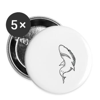 Big Fish - Buttons large 2.2''/56 mm (5-pack) - white - Front