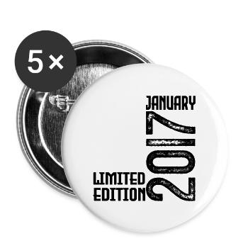 January 2017 Anniversary Gift. January 2017. - Buttons large 2.2''/56 mm (5-pack) - white - Front