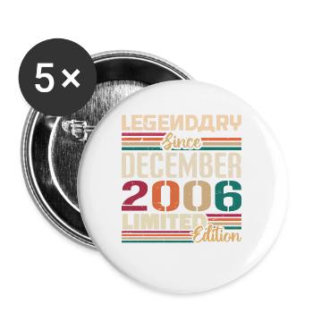 Legendary since December 2006 Vintage December 2006 - Buttons large 2.2''/56 mm (5-pack) - white - Front