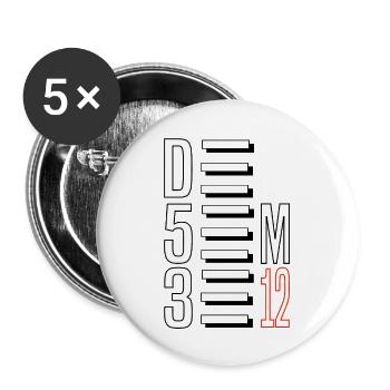 TSHIRT STUDIO DESEMBER - Lot de 5 grands badges (56 mm) - blanc - Devant