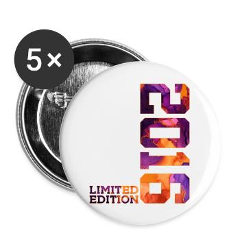 ÉDITION LIMITÉE 2016 10 ANS 10E ANNIVERSAIRE - Lot de 5 grands badges (56 mm) - blanc - Devant