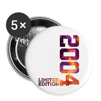 LIMITED EDITION 2004 22 JAHRE 22. GEBURTSTAG - Buttons groß 56 mm (5er Pack) - Weiß - Vorne