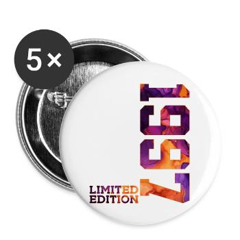 LIMITED EDITION 1997 29 YEARS 29TH BIRTHDAY - Buttons large 2.2''/56 mm (5-pack) - white - Front