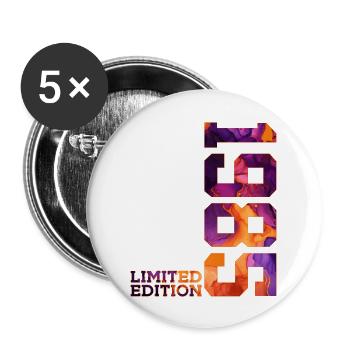 LIMITED EDITION 1985 41 JAHRE 41. GEBURTSTAG - Buttons groß 56 mm (5er Pack) - Weiß - Vorne