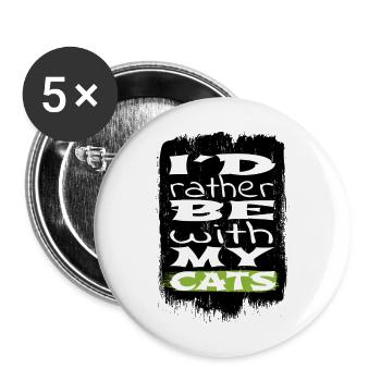 birthday present idea animal lover present aw - Buttons large 2.2''/56 mm (5-pack) - white - Front