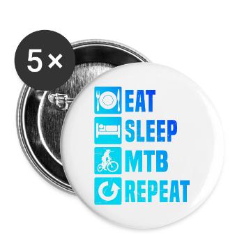 Cyclisme Femmes Hommes Cyclistes Cyclisme - Lot de 5 grands badges (56 mm) - blanc - Devant