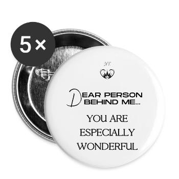 Charity - Buttons large 2.2''/56 mm (5-pack) - white - Front