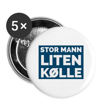 big man small club - Buttons large 2.2''/56 mm (5-pack) - white - Front