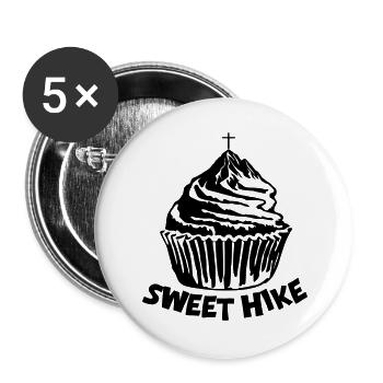 Süße Wanderung [Schwarz] - Buttons groß 56 mm (5er Pack) - Weiß - Vorne