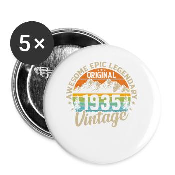 Légendaire 89e anniversaire 1935 - Lot de 5 grands badges (56 mm) - blanc - Devant