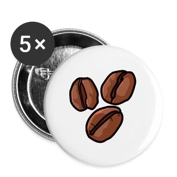 Coffee Coffee Bean Gift Coffee Cup Caffeine - Buttons large 2.2''/56 mm (5-pack) - white - Front