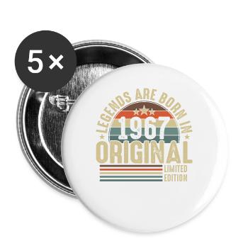 Legenden entstehen 1967 Limited Edition - Buttons groß 56 mm (5er Pack) - Weiß - Vorne