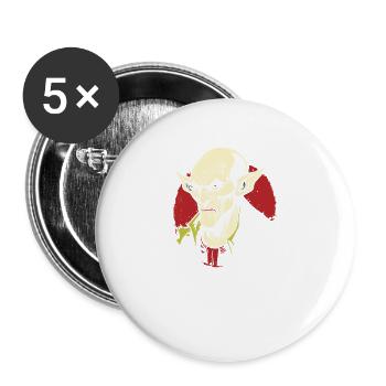 Mitarbeiter gesucht: Nosferatu CEO Vampir - Buttons groß 56 mm (5er Pack) - Weiß - Vorne