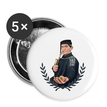 Für echte Rieser. Für echte Riesbauern. - Buttons groß 56 mm (5er Pack) - Weiß - Vorne