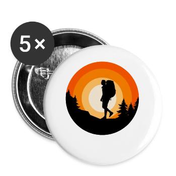Hiking Clothing Outdoor Backpacking Camping - Buttons large 2.2''/56 mm (5-pack) - white - Front